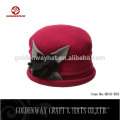BSCI SEDEX Kundenspezifische neue Art und Weise floppy Wannenhüte leere Wollfilzhüte mit Bowknotgroßverkauf